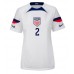 United States Sergino Dest #2 Replica Home Shirt Ladies World Cup 2022 Short Sleeve
